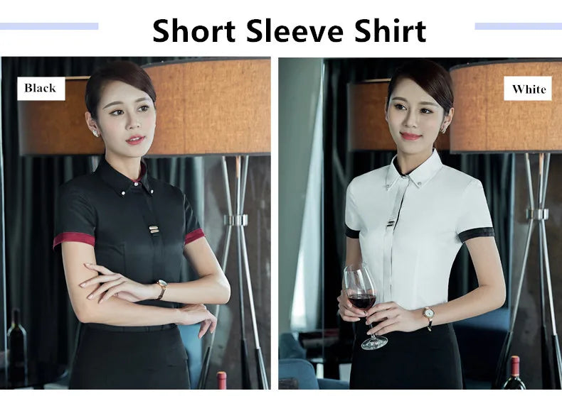 Fashion Clothes OL Women Long Sleeve Shirt Black White Slim Patchwork Sequined Cotton Blouse Office Ladies Formal Tops