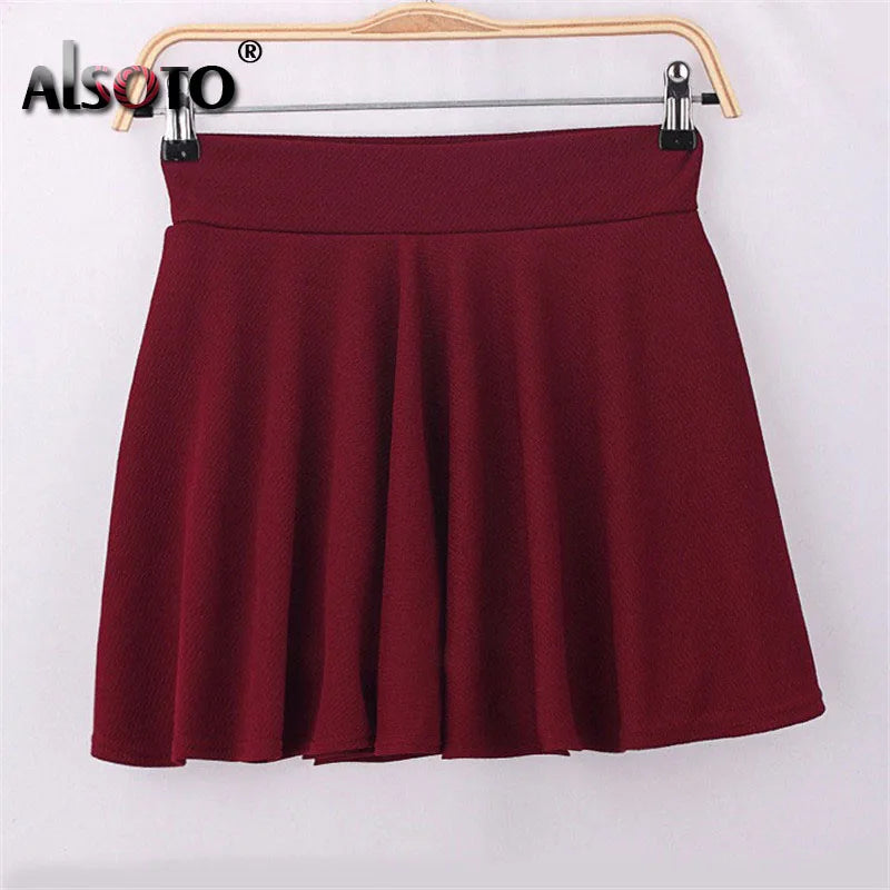 Summer 2025 Women Skirt Elastic Faldas Ladies Midi Skirts Pleated Black Sexy Stripe Girl Mini Short School Skirts saia feminina
