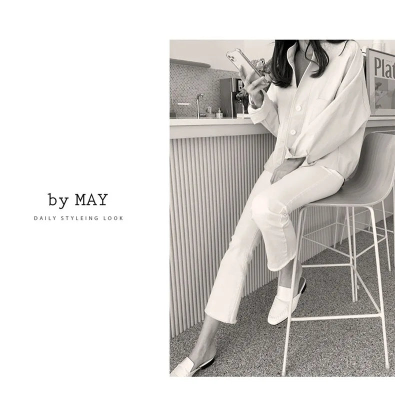 White Jeans for Women Trousers Denim Spring 2024 High Waist Straight Leg White Pants Women Boyfriend Summer Streetwear Women