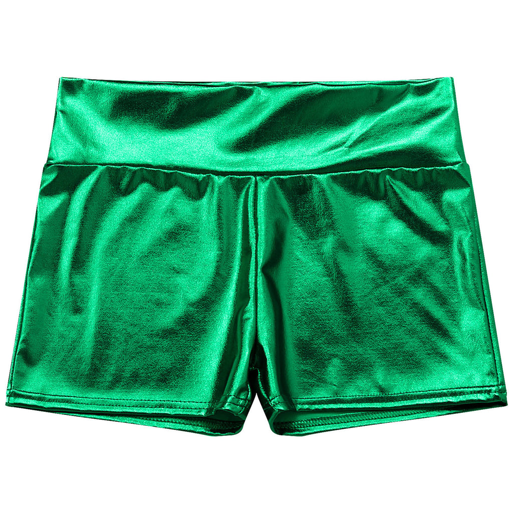 High Waist Short Pants Womens Ladies Patent Leather Hot Shorts Clubwear Metallic Shiny Rave Shorts Rave Festival Party Bottoms