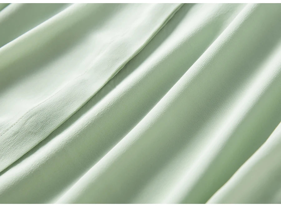 SuyaDream Women Silk Dress Shirts 100% REAL SILK Solid Long Sleeved Button Chic Blouses 2025 Spring Summer Office Lady Top White