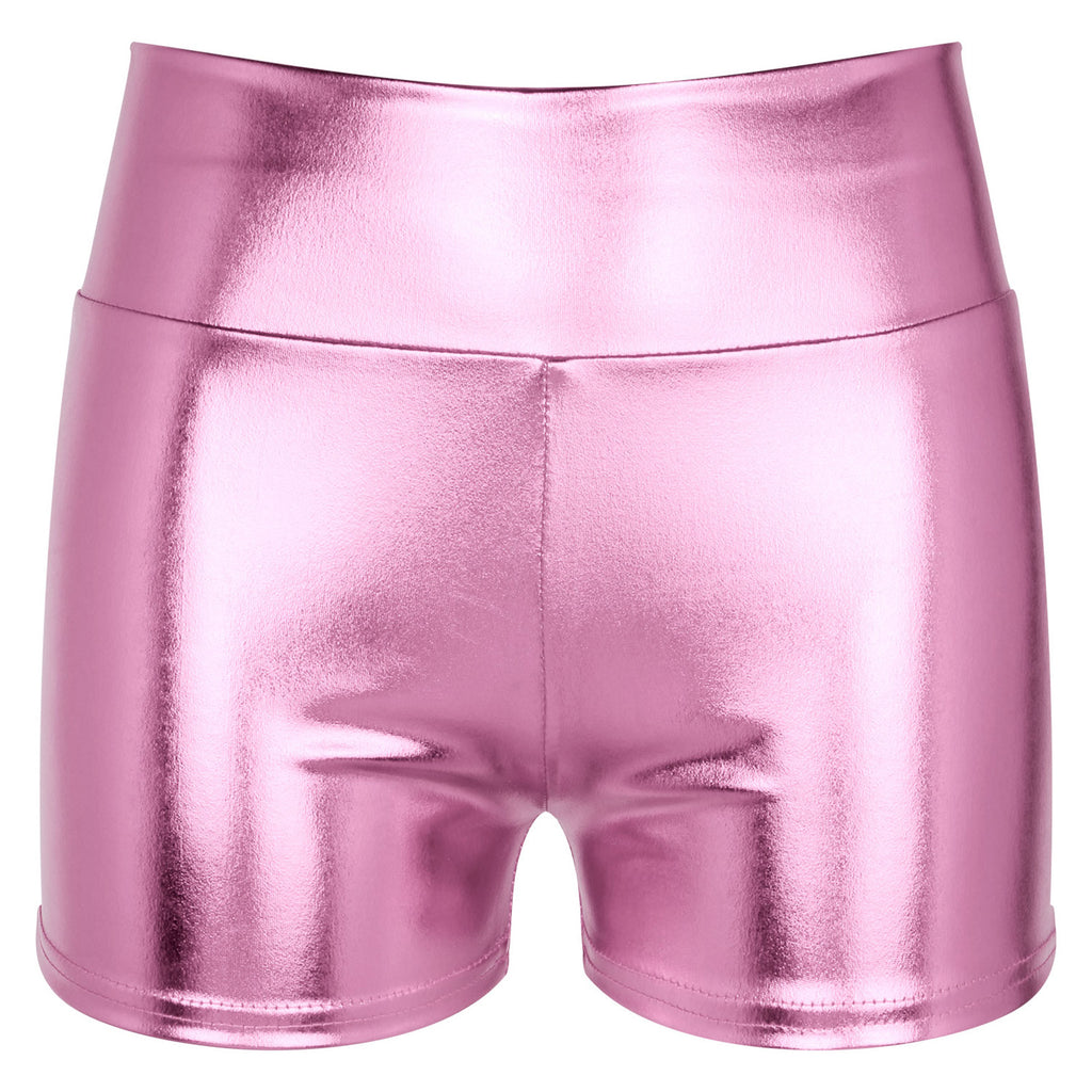 High Waist Short Pants Womens Ladies Patent Leather Hot Shorts Clubwear Metallic Shiny Rave Shorts Rave Festival Party Bottoms