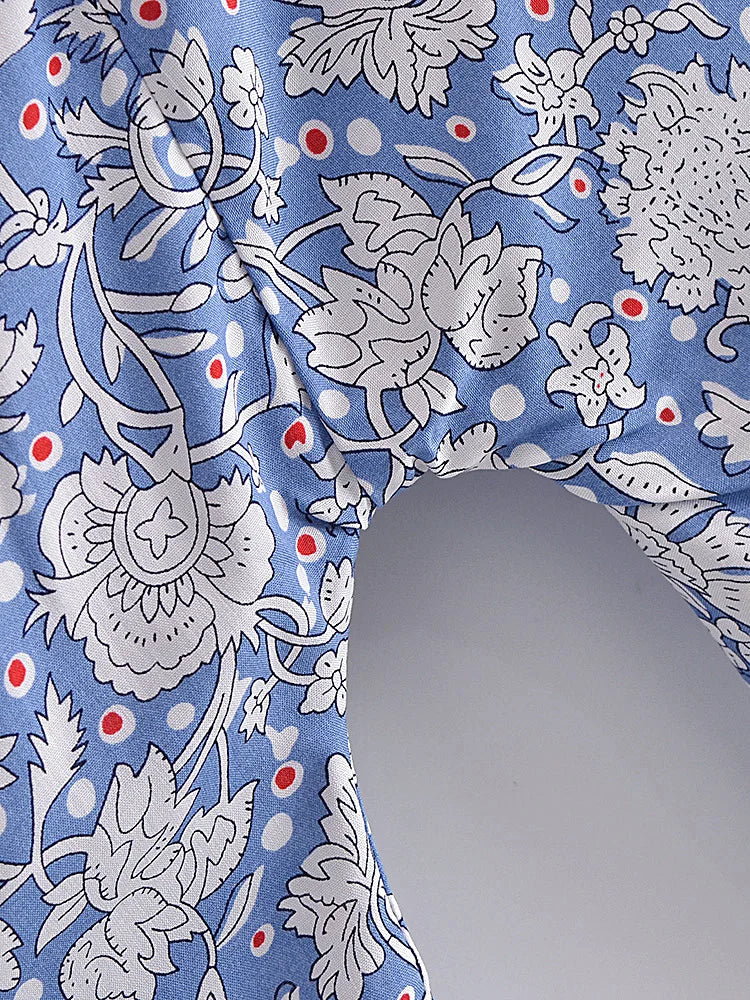 Boho Vintage Floral Print Beach Summer Short Kimono Women Fashion Ladies Casual V Neck Batwing Sleeves Bohemian Cover-ups