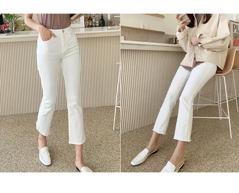 White Jeans for Women Trousers Denim Spring 2024 High Waist Straight Leg White Pants Women Boyfriend Summer Streetwear Women