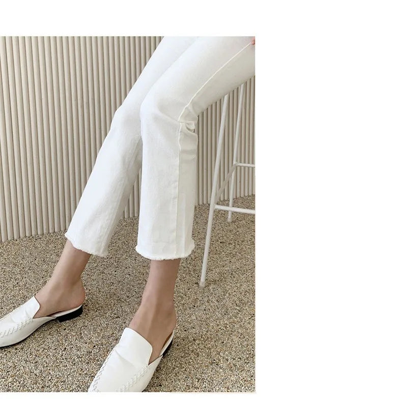 White Jeans for Women Trousers Denim Spring 2024 High Waist Straight Leg White Pants Women Boyfriend Summer Streetwear Women