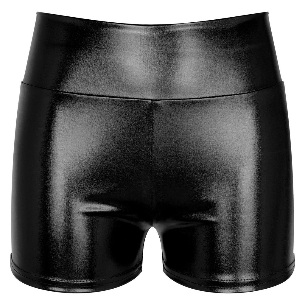 High Waist Short Pants Womens Ladies Patent Leather Hot Shorts Clubwear Metallic Shiny Rave Shorts Rave Festival Party Bottoms