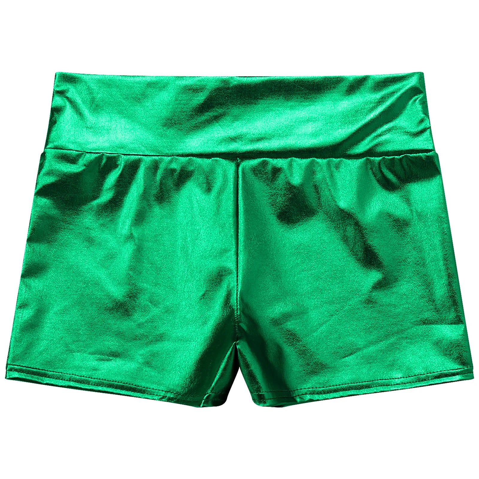 High Waist Short Pants Womens Ladies Patent Leather Hot Shorts Clubwear Metallic Shiny Rave Shorts Rave Festival Party Bottoms