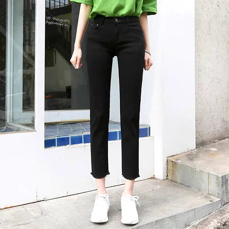 White Jeans for Women Trousers Denim Spring 2024 High Waist Straight Leg White Pants Women Boyfriend Summer Streetwear Women