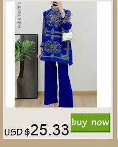 LANMREM Women  Pleated Single Breasted Dress New Stand Theree Quarter Sleeve  Fashion Tide Spring 2025 2F0095