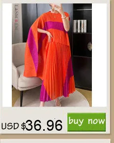 LANMREM Women  Pleated Single Breasted Dress New Stand Theree Quarter Sleeve  Fashion Tide Spring 2025 2F0095