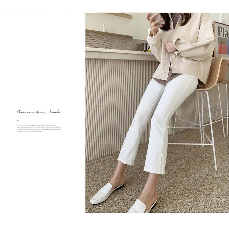 White Jeans for Women Trousers Denim Spring 2024 High Waist Straight Leg White Pants Women Boyfriend Summer Streetwear Women